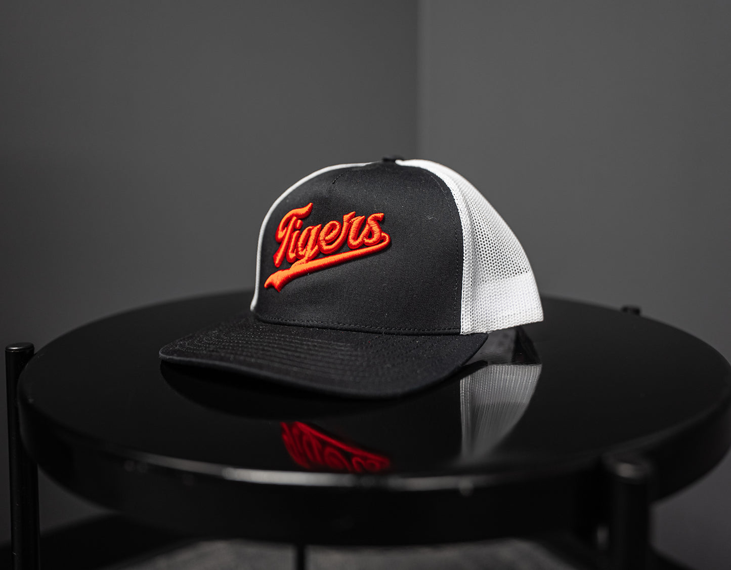 Tiger Athletic Script Snapback (Black Front)