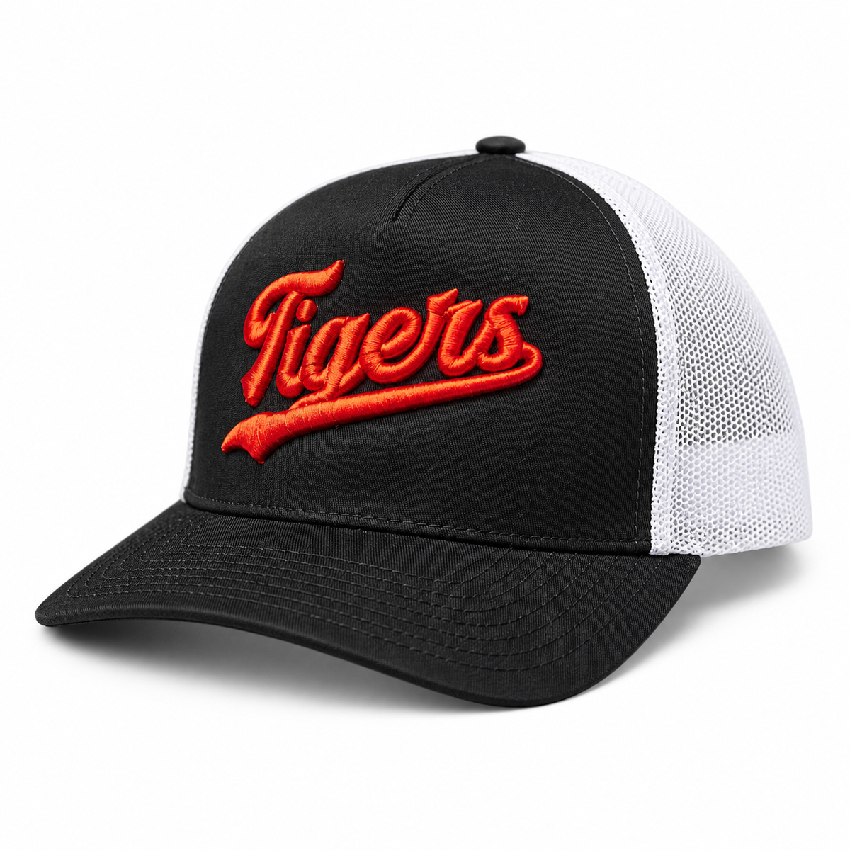 Tiger Athletic Script Snapback (Black Front)