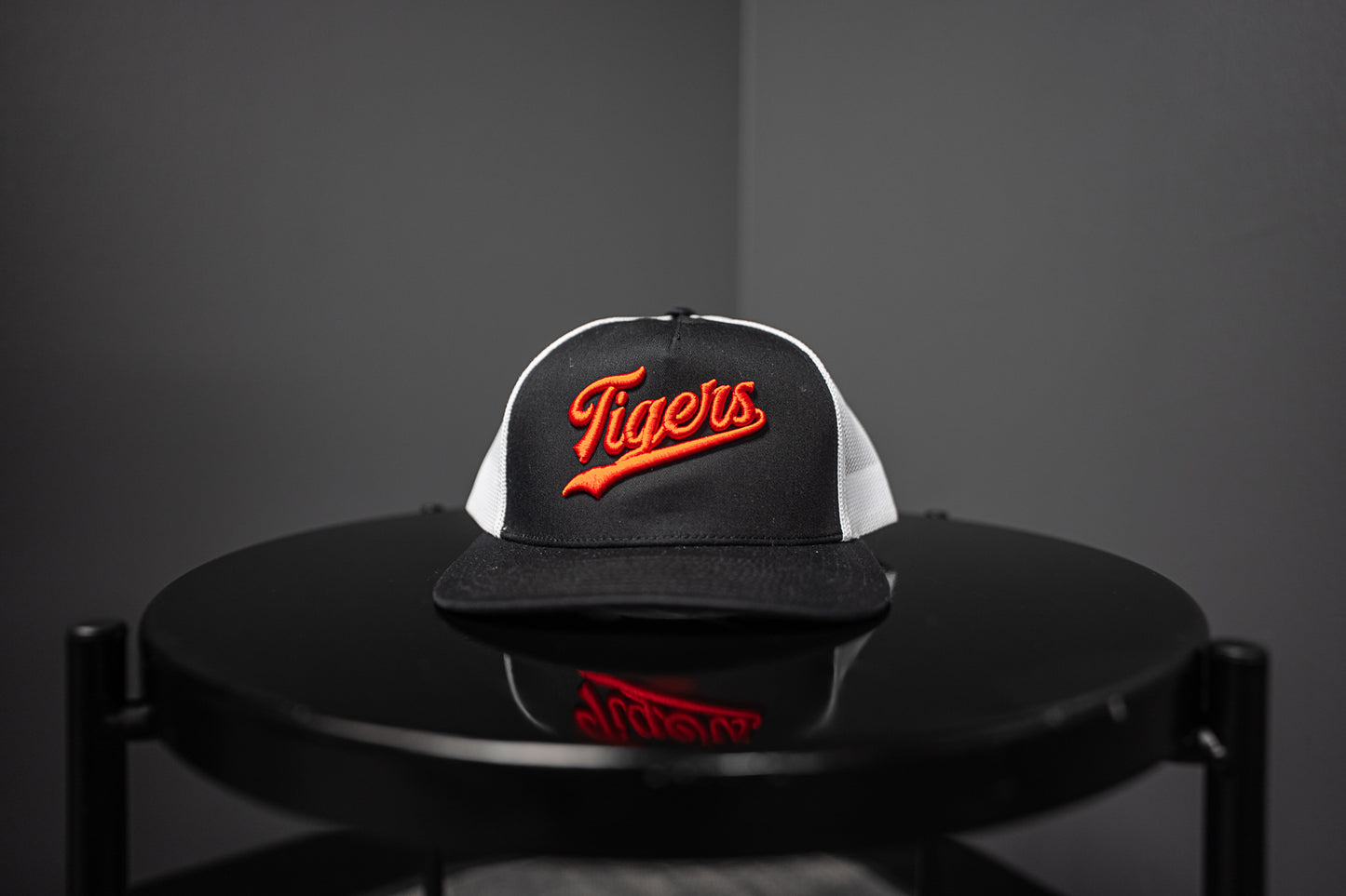Tiger Athletic Script Snapback (Black Front)