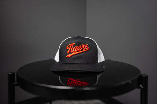 Tiger Athletic Script Snapback (Black Front)