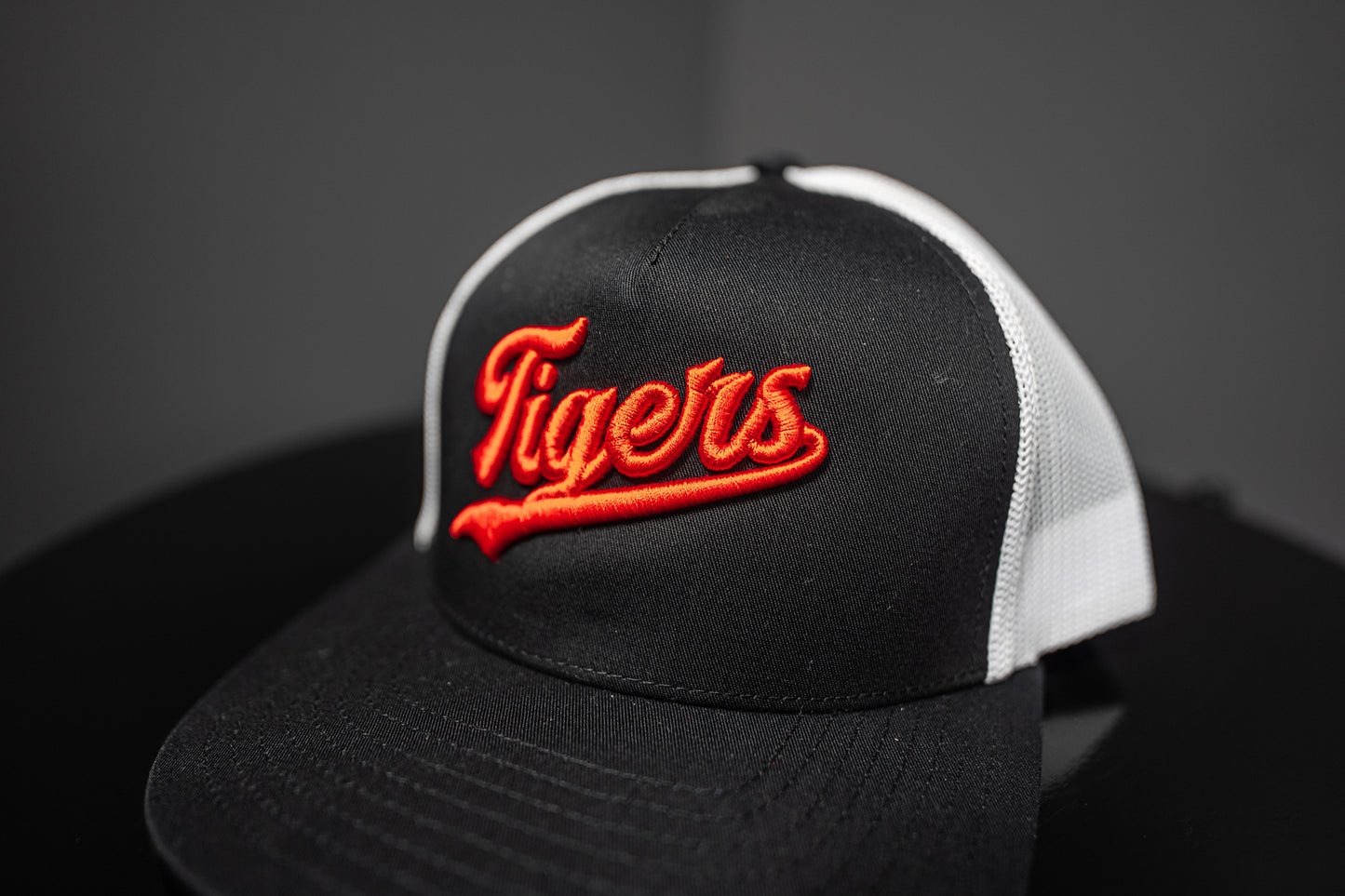 Tiger Athletic Script Snapback (Black Front)
